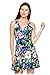 G2 Chic Women's Ruffled Strapless Printed Summer Hi-Lo Dress