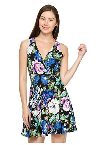 G2 Chic Women's Ruffled Strapless Printed Summer Hi-Lo Dress