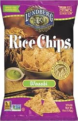 Lundberg Rice Chips, Wasabi, 6Ounce Bags (Pack of 12)