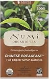Numi Organic Tea Chinese Breakfast, Full Leaf Black Tea in Teabags, 18-Count Box (Pack of 6)