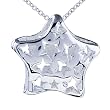 Pugster Star Pattern Sterling Silver Pendant Necklace Gifts For Women
