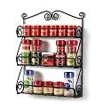 Spectrum 43710 Wall-Mount Scroll Spice Rack, Black