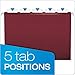 Pendaflex Reinforced Hanging Folders, Letter Size, Burgundy, 1/5 Cut, 25/BX (4152 1/5 BUR)