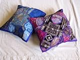 2 INDIAN DECORATIVE DESIGNER HOME SOFA THROW PILLOWS