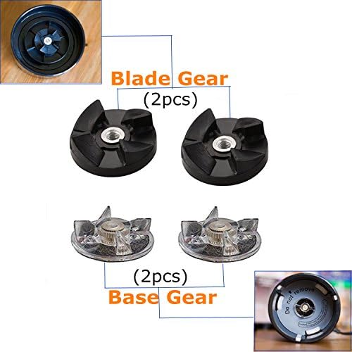 2 Top Gear, 2 Rubber Gear Replacement Spare Parts for Magic Bullet
