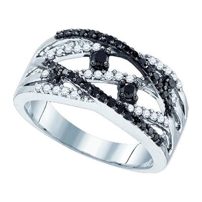 Cheap Girls Jewelry 0.53CTW BLACK DIAMOND FASHION RING For Sale