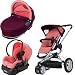 Quinny 2011 Buzz Stroller with Dreami Bassinet and Mico Carseat in Pink