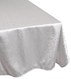 Lenox Holiday Innocence 52 by 70 Inch Oblong / Rectangle Tablecloth, Silver