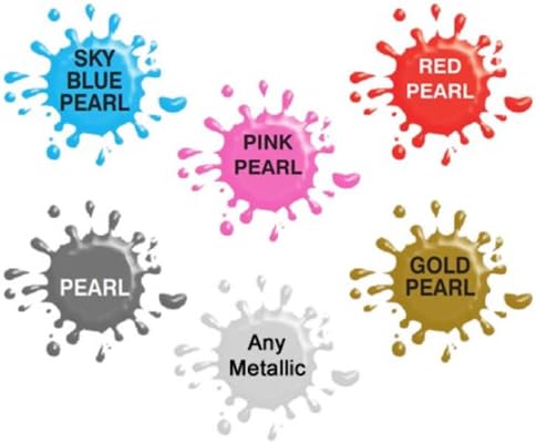 Dinkydoodle Designs Chocolate Airbrush Paint Assorted Pack of 6 Pearl and Metallic