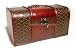 11.75 in x 6.25 in x 6 in ht, Wood Bombay Brass Treasure Box