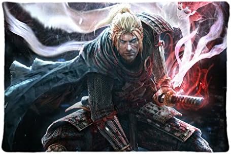 Custom NIOH PS4 GAME JUSTICE Pillowcase 20x30 Rectangle Soft Cotton Pillow Case one Side Pattern Printed