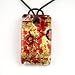 Rectangle Gold Foil Pendant - Camilla Red/Gold Style1