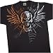 Chromatic Flight Skull T-Shirt by Liquid Blue 100% Cotton Teens & Adults Shirt
