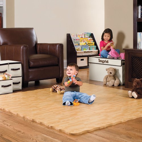 26-Piece Wood-Grain Foam Play Mat ESPRESSO