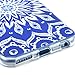 6 Case, iPhone 6 Case LUOLNH Blue Sunflower Pattern Clear TPU Silicone Gel Back Cover Skin Soft Case for iPhone 6 4.7 Inch