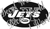 NEW YORK JETS LOGO NFL WHITE DECAL VINYL STICKER