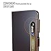 Galaxy S6 Case - Cellto PU Leather Luxury Case [U-Lux Series] Premium Fabric With Internal and External Money and Card Pockets [ HD Screen Protector ] LIFETIME Warranty [Drop Protection] Magnetic Flap and Kickstand Feature - Brown