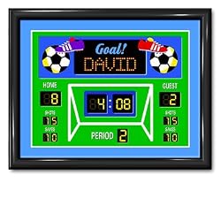 Game On Soccer Large Gloss Black Personalized Print