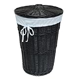 Burlington Baby Black Willow Hamper with Liner, Blue