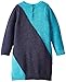 Nautica Girls' Asymmetrical Color Block Sweater Dress