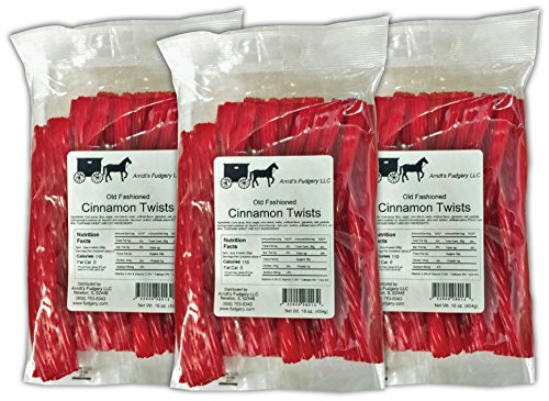 Amish Licorice Twists - Three 16 Oz Pkgs. - Cinnamon