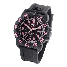 Luminox #7065 Women's Colormark 38mm - 7050 Series Watch (Black Dial/Pink Print)