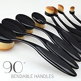 Makeup Brushes, VIVII Latest Version Professional 10 Piece Toothbrush Makeup Brush Set with Soft Oval Toothbrush Design with Gift Box