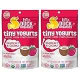 Little Duck Organics オーガニック 赤ちゃん～幼児向け フリーズドライ フルーツ&ヨーグルト スナック(ラズベリー&ココナッツ)(0.75oz x 2袋)[海外直送品] [並行輸入
