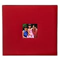 Fashion Fabric Top-Load Scrapbook - Red (12x12")