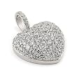 Pave CZ Heart Pendant