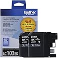 Brother LC1032PKS Printer High Yield Cartridge Ink Black (2-Pack)
