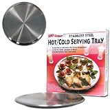 12 inch Hot Cold Stainless Steel Serving Tray - Home and Garden > Kitchen > Kitchenware