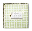SwaddleDesigns Organic Ultimate Receiving Blanket - Kiwi Dots and Stars with Mocha Trim