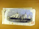 1856 HM DISPATCH GUN-BOAT WANDERER NAVAL OLD PRINT