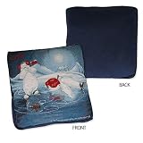 Famous Maker Coca Cola Polar Bears Ice Skating Decorator Pillow