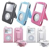 Apple iPod Classic 80GB & 160GB and iPod Video 30GB, 60GB & 80GB Premium Leather Case with Video Viewing Kickstand and Swive Belt Clip