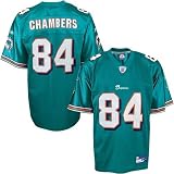 Reebok NFL Equipment Miami Dolphins #84 Chris Chambers Aqua Replica Football Jersey
