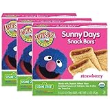 Earth's Best オーガニック 幼児用 セサミストリート しっとり スナックバー(ストロベリー)(5.3oz x 3箱)[海外直送品] [並行輸入品]
