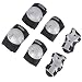 Bosoner Kids/Youth Rollerblade Roller Skates Cycling Knee Pads Elbow Pads (Silver Black, Small (3-7 Years))