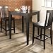 3-Piece Pub Dining Set with Tapered Leg and Shield Back Stools