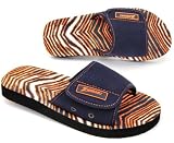Zubaz Slide Sandals: Navy/Orange Zubaz Supreme Slide Sandals