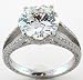 Almaz 18kt White Gold Engagement Ring 4.27 Caret GIA