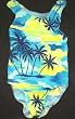 Girls 1 PC T-Back Turq Sunset