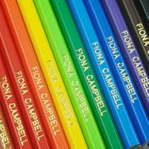 Personalised Gold Blocked Colour Pencils