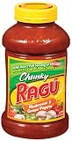 Ragu Pasta Sauce, Chunky Garden Style, Mushroom & Green Pepper, 45 Ounce Bottles (Pack of 4)