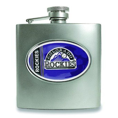 MLB Colorado Rockies Stainless Steel Hip Flask 6oz