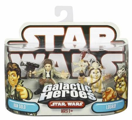 Star Wars Galactic Heroes Han Solo & Logray Figure Set