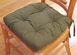 51BhCdjYQzL. SL160  Park B.Smith Eco Astor Recycled Cotton Chair Pad, Loden