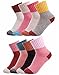 Luxina 8 Pairs Thick Wool Knitting Autumn Winter Socks for Women Color Block Patterned