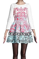 Summer Bubble Dress Floral Print Paisley  Dress